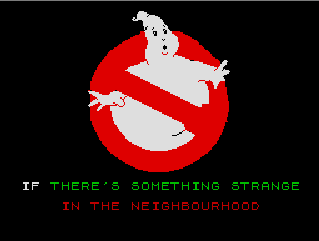 Ghostbusters ZX Spectrum Title Screen (3K)