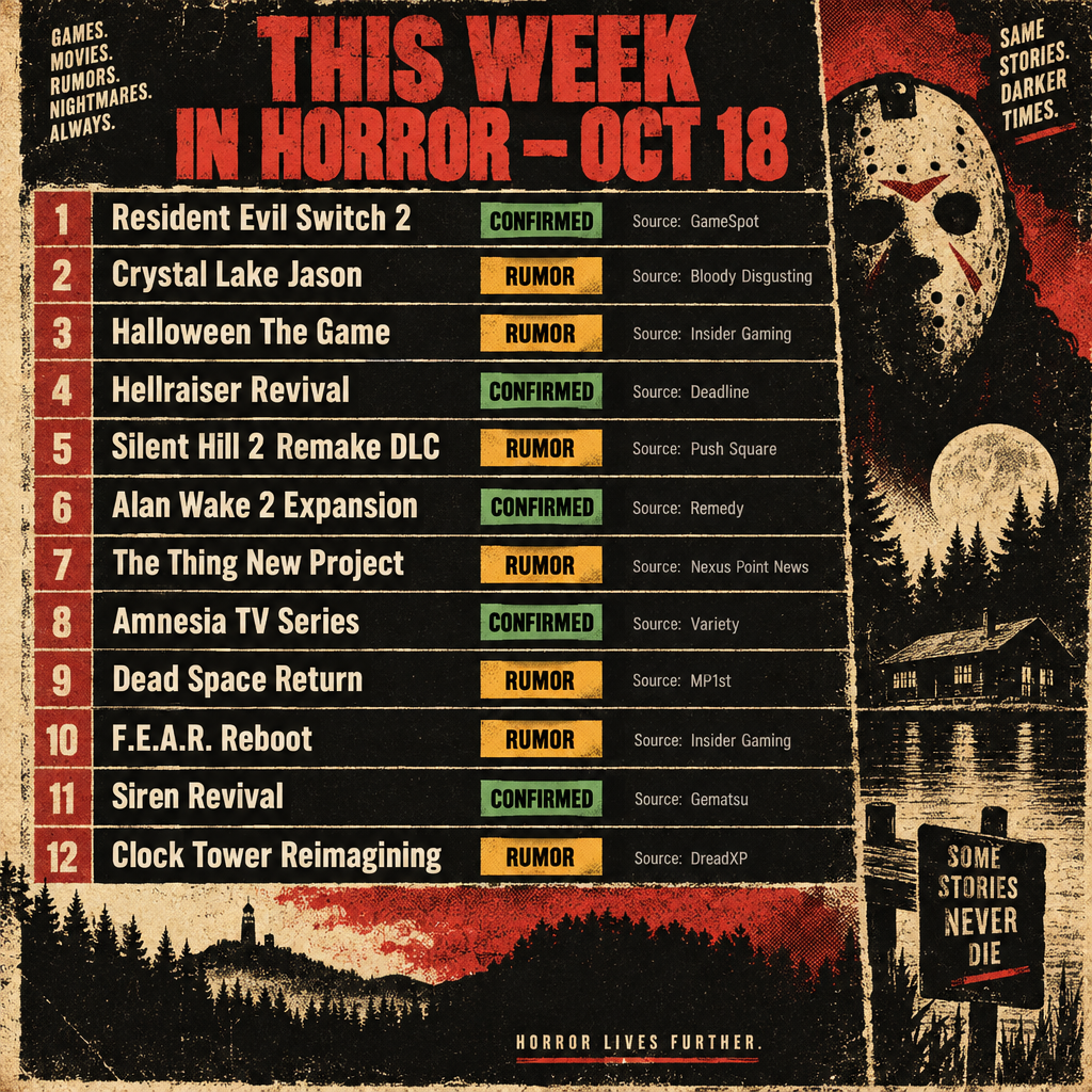 Horror News Ranking Table