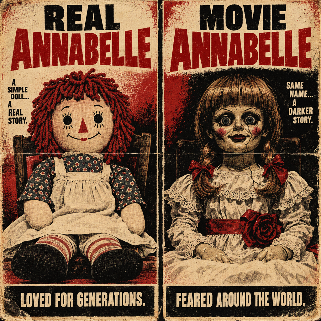 Real vs Movie Annabelle Comparison