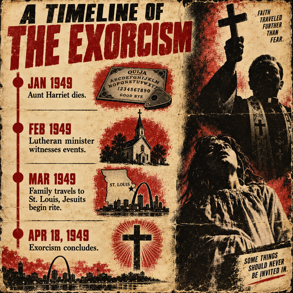 Timeline of the 1949 Exorcism